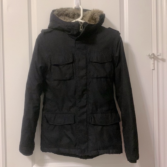 TNA Black Short Parka - Fur-lined - Picture 2 of 2